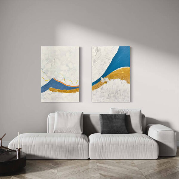 Hand-Painted Serene Elegance Abstract Canvas Art - Professionally Stretched